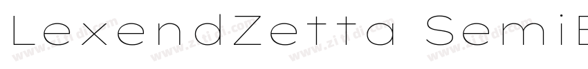 LexendZetta SemiBold字体转换